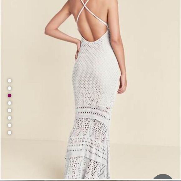 Venus blue crochet maxi dress large - Picture 8 of 9